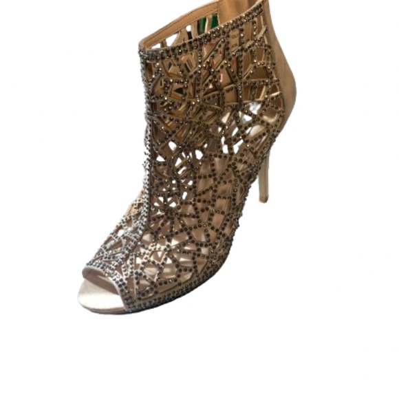 BETSY JOHNSON Diamond studded open toe high heels - Picture 5 of 5